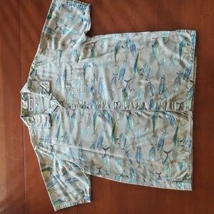 COLUMBIA 90s Fish Print Shirt